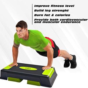 Alternative view of جهاز تمارين استيب الأيروبيك قابل للتعديل للرياضة واللياقة البدنية | منصة لوحية صغيرة للسير والياقة البدنية والقوة | مناسب للرجال والنساء