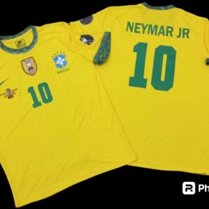 قميص البرازيل الأساسي 2019/20 مع طباعة نيمار 10 وبالشعار المعدل